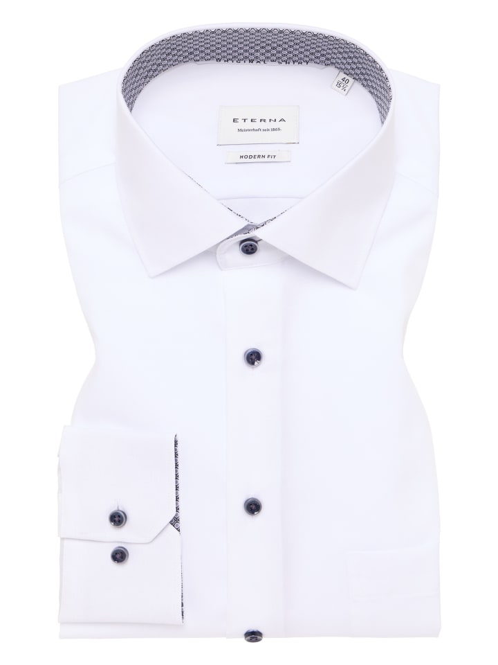 Eterna Hemd MODERN FIT in weiß günstig kaufen