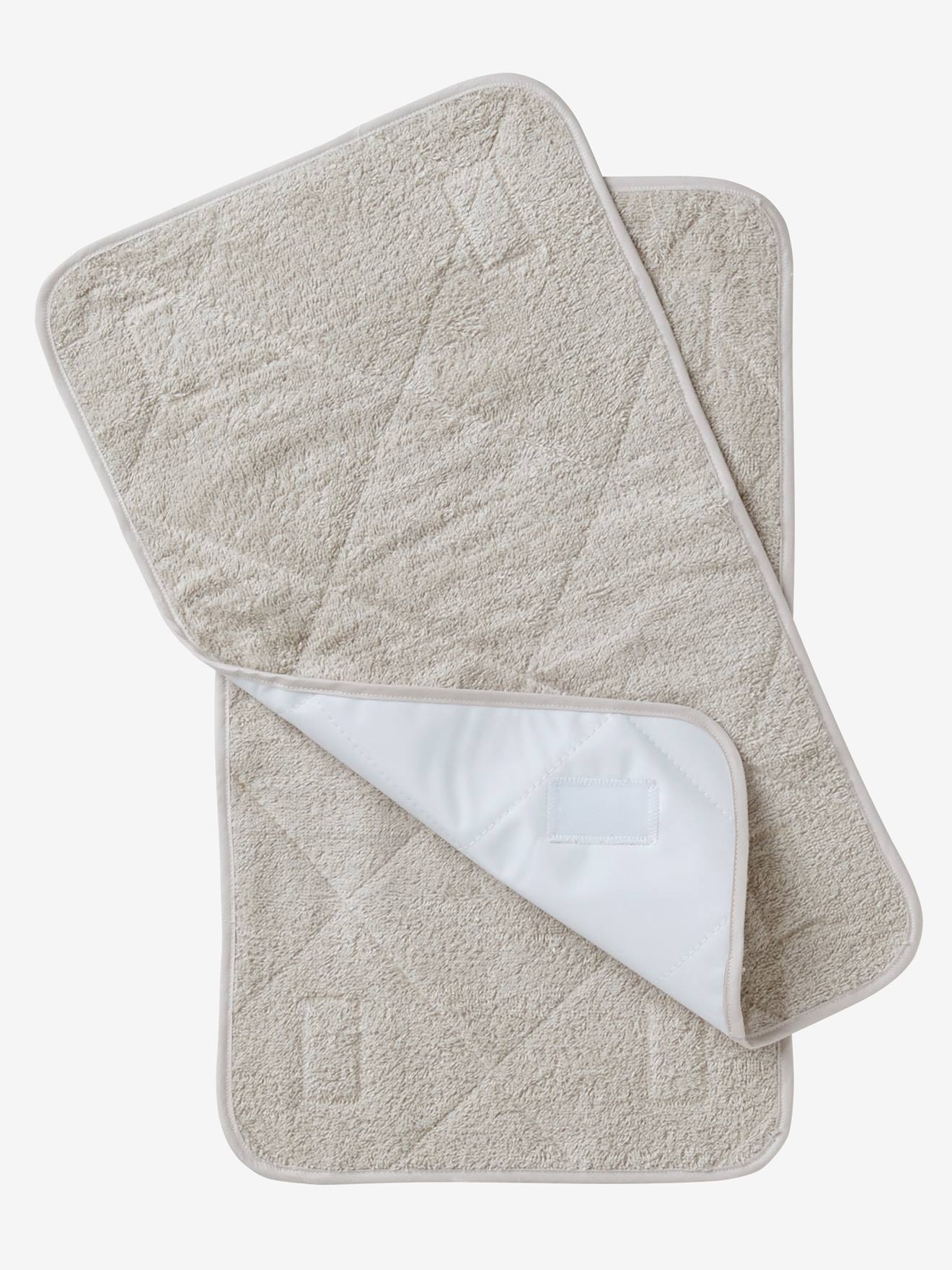 Lot de 2 tapis pour matelas à langer Basics blanc
