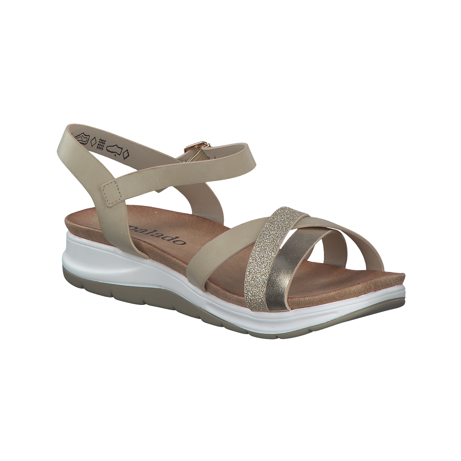 Palado Jantai, Sandalen, Damen, Gold