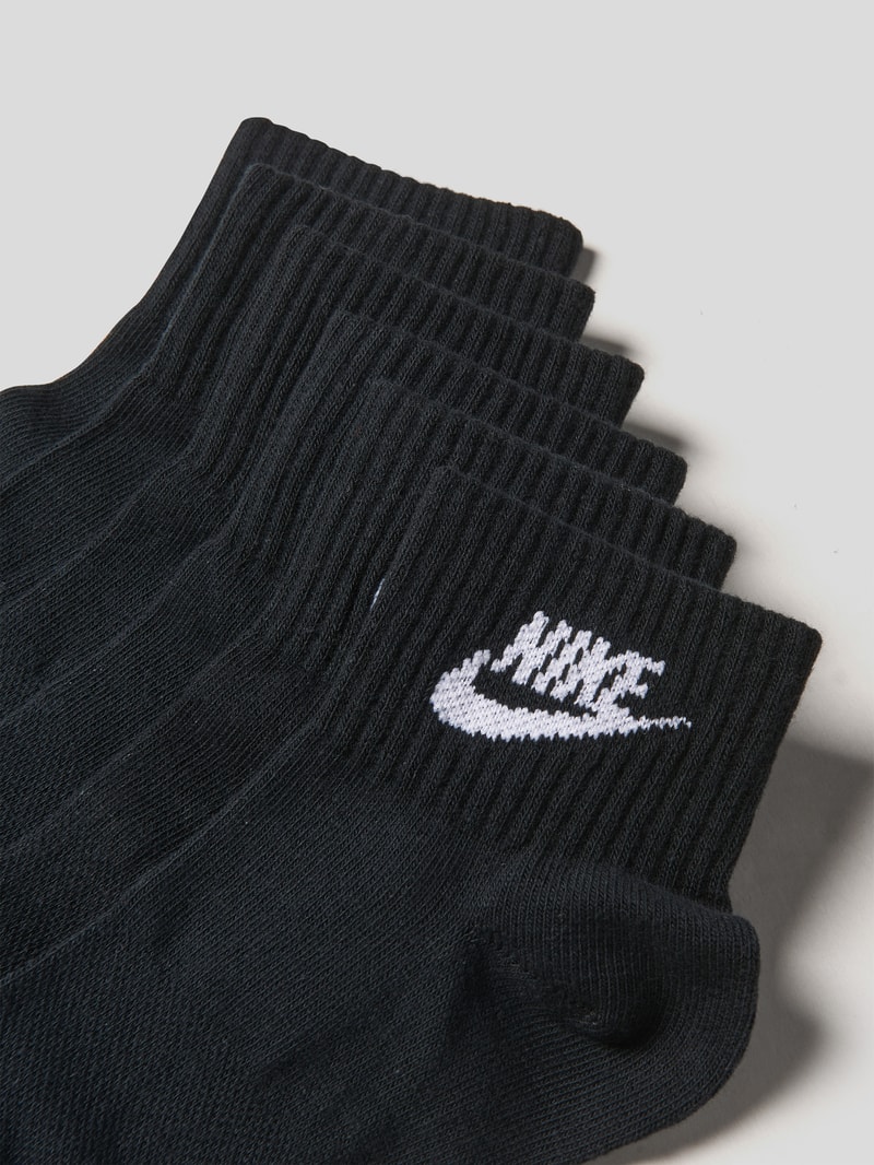 Socken mit Label-Print im 3er-Pack Modell 'EVERYDAY' in schwarz