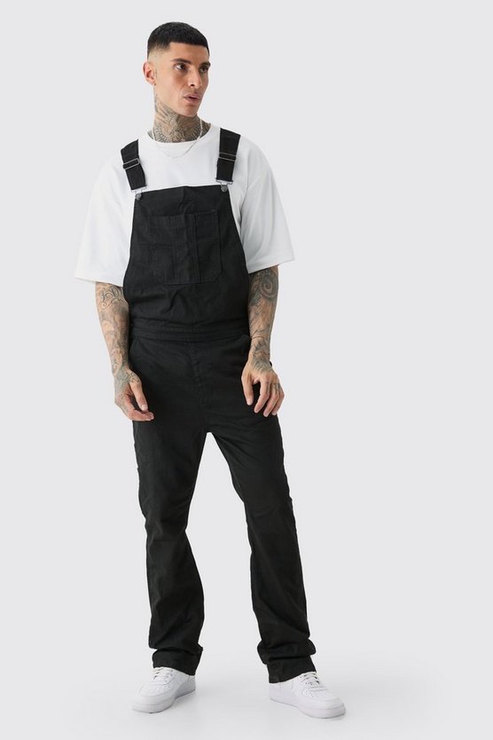 Tall Black Latzhose mit geradem Bein