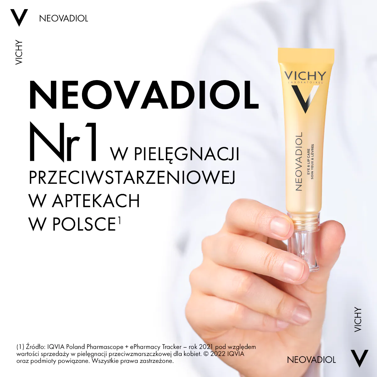 Vichy Neovadiol akių ir lūpų kremas prieš ir po menopauzės