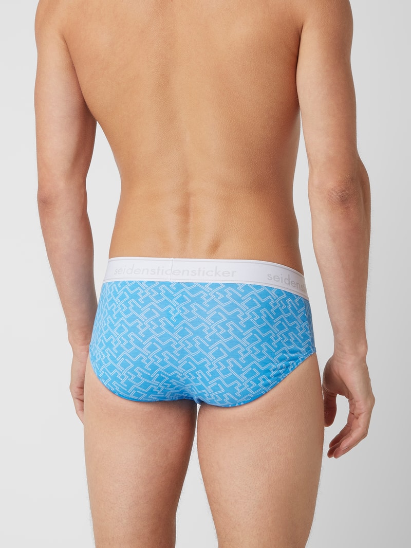 Slip mit Stretch-Anteil im 3er-Pack in hellblau