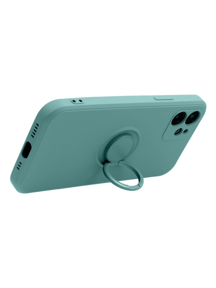 COFI 1453 Silikon Ring Handyhülle Schutzhülle für Smartphone Bumper in Grün günstig kaufen S