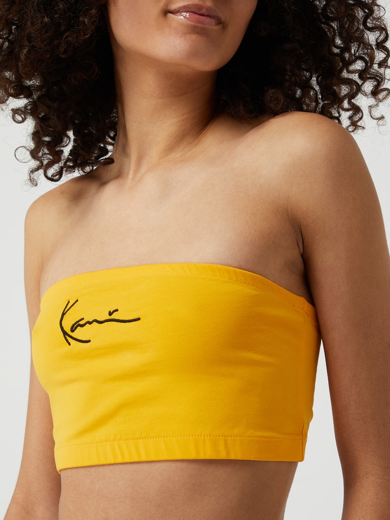 Bandeau-Top mit Logo  in gelb