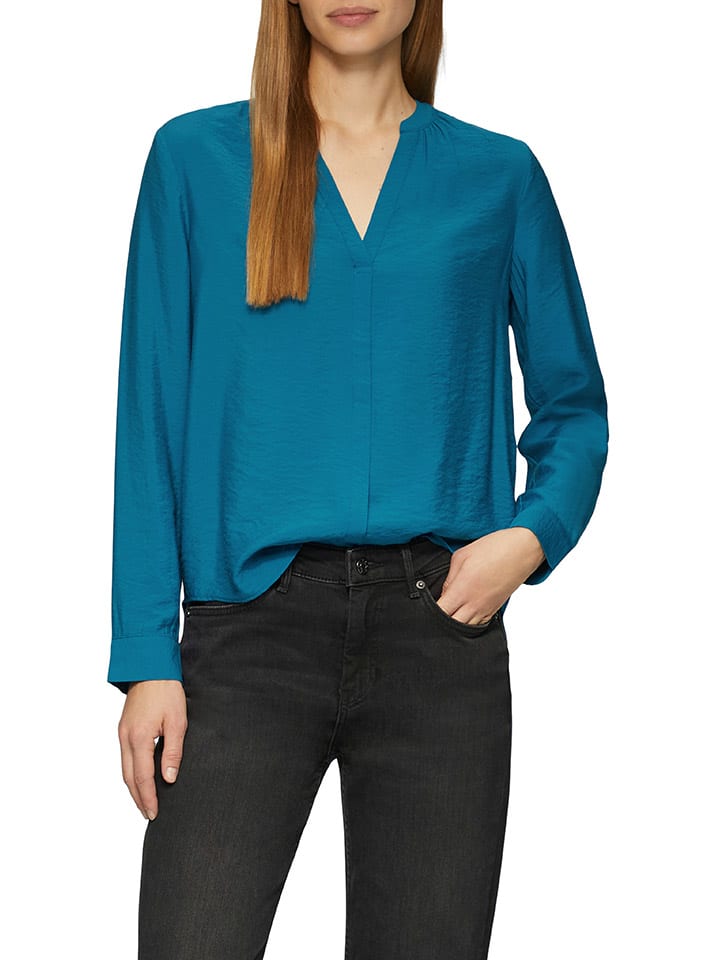 comma Bluse in Blau günstig kaufen