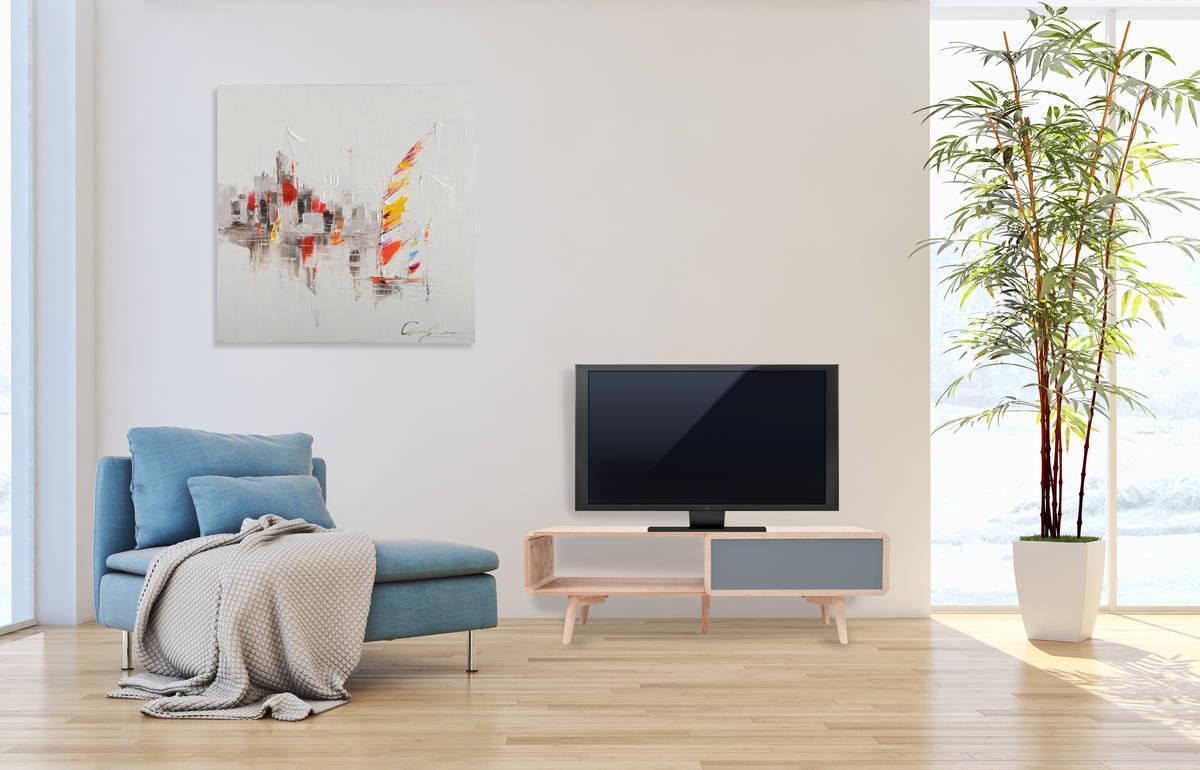 Kayoom TV-Tisch Addison I Esche / Grau