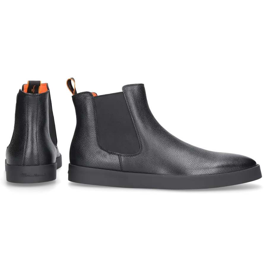 Santoni - Chelsea Boots 17833 Kalbsleder - schwarz