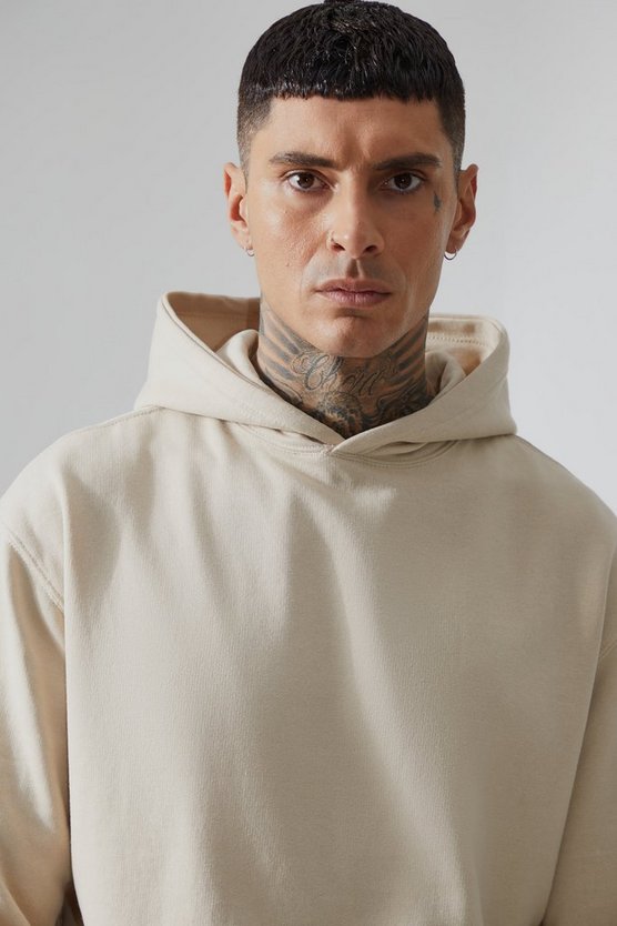 Tall Man Active Oversize Hoodie mit Train Repeat Print