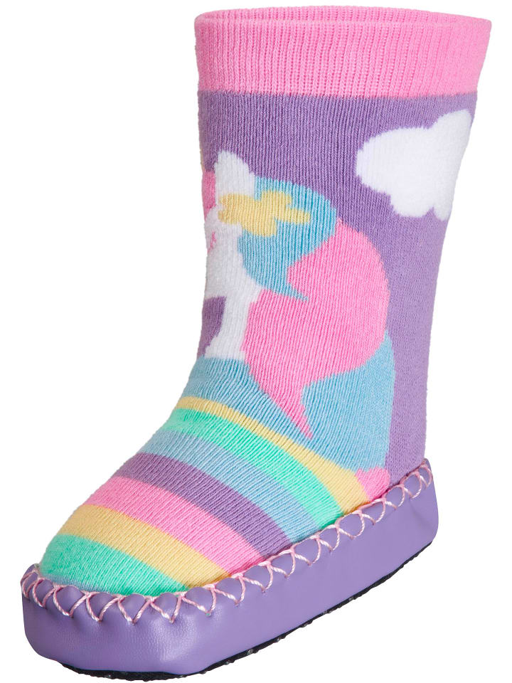 Playshoes Hüttenschuh Einhorn in Multicolor günstig kaufen