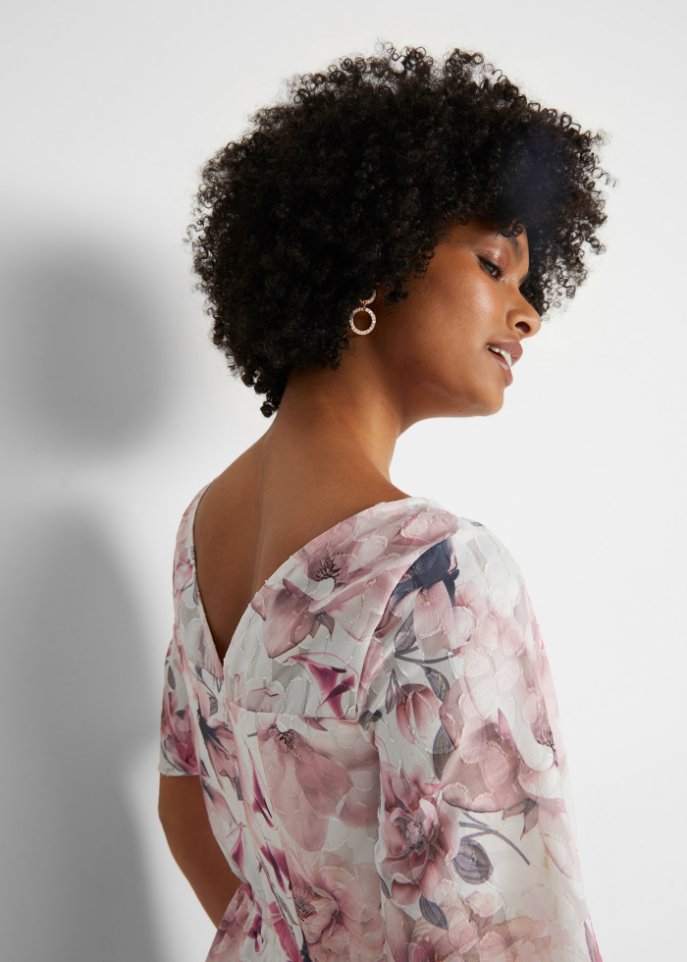 Chiffonkleid mit Ausbrenner
