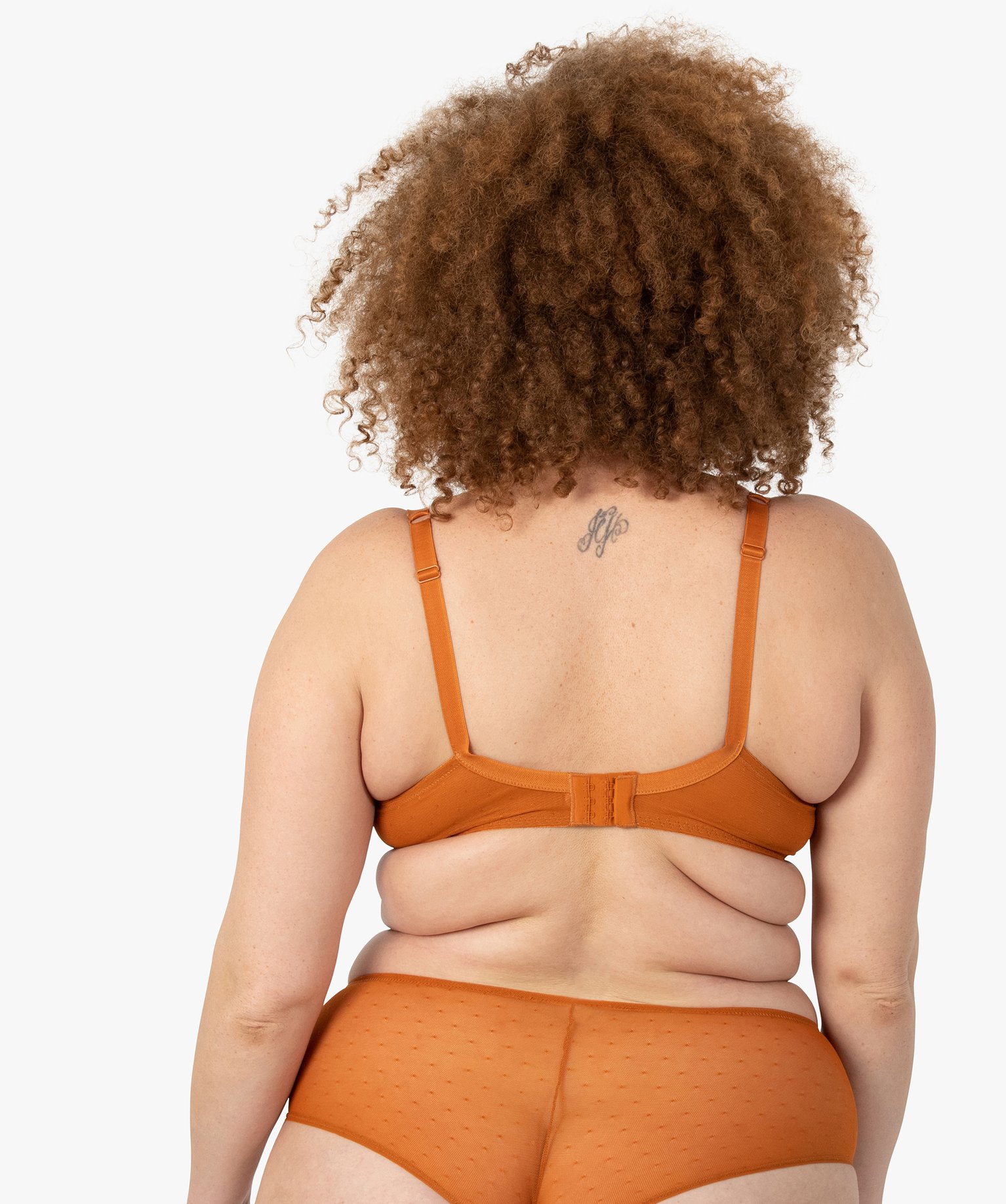 Soutien-gorge emboitant grande taille à armatures en dentelle cognac | GEMO