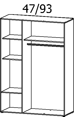Rauch Drehtürenschrank Voyager Eiche