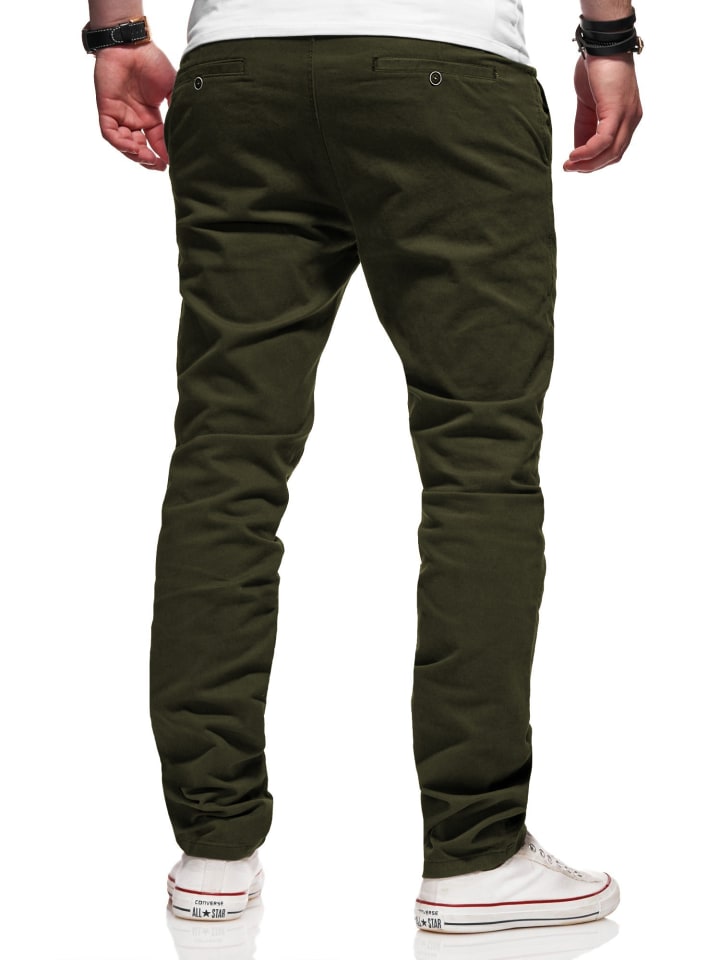 behype Chinohose Heritage in khaki günstig kaufen