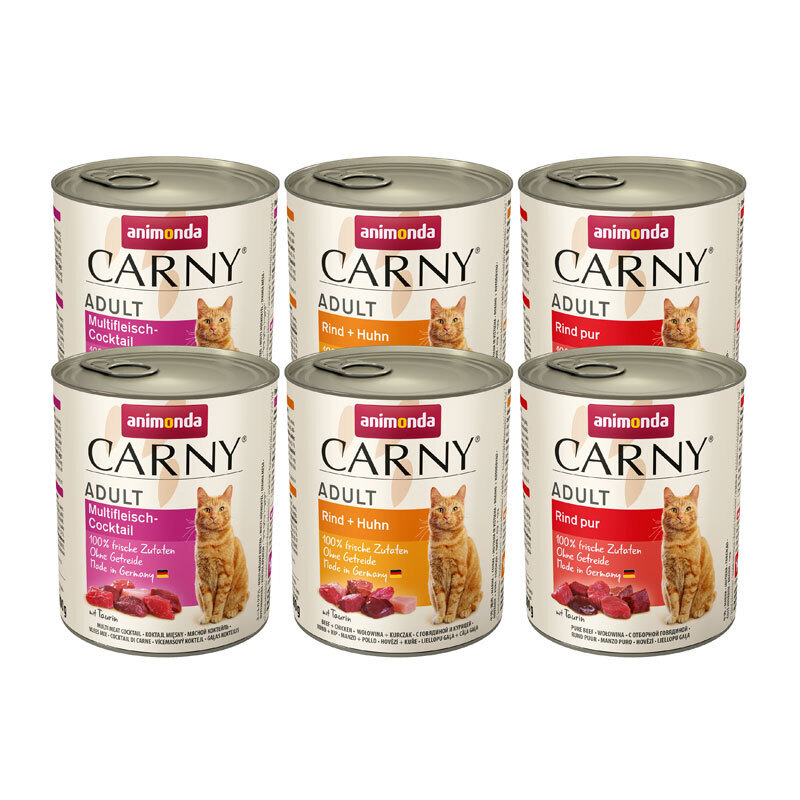 Animonda Nassfutter Animonda CARNY Adult Mixpaket 6x800g Mixpaket 1