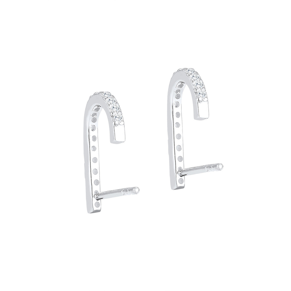 Elli Elli Boucles d'Oreilles Suspender Geo Minimal Zirkonia 925 Sterling Silber Boucles d'oreilles