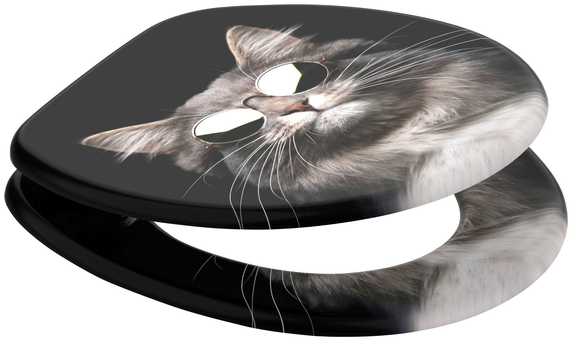 Sanilo WC-Sitz Cool Cat, mit Absenkautomatik, BxL: 37,7 x 42,0 - 47,0 cm