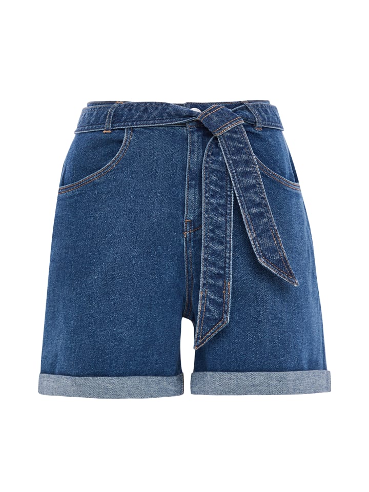 Threadbare Jeans-Shorts in Blau günstig kaufen