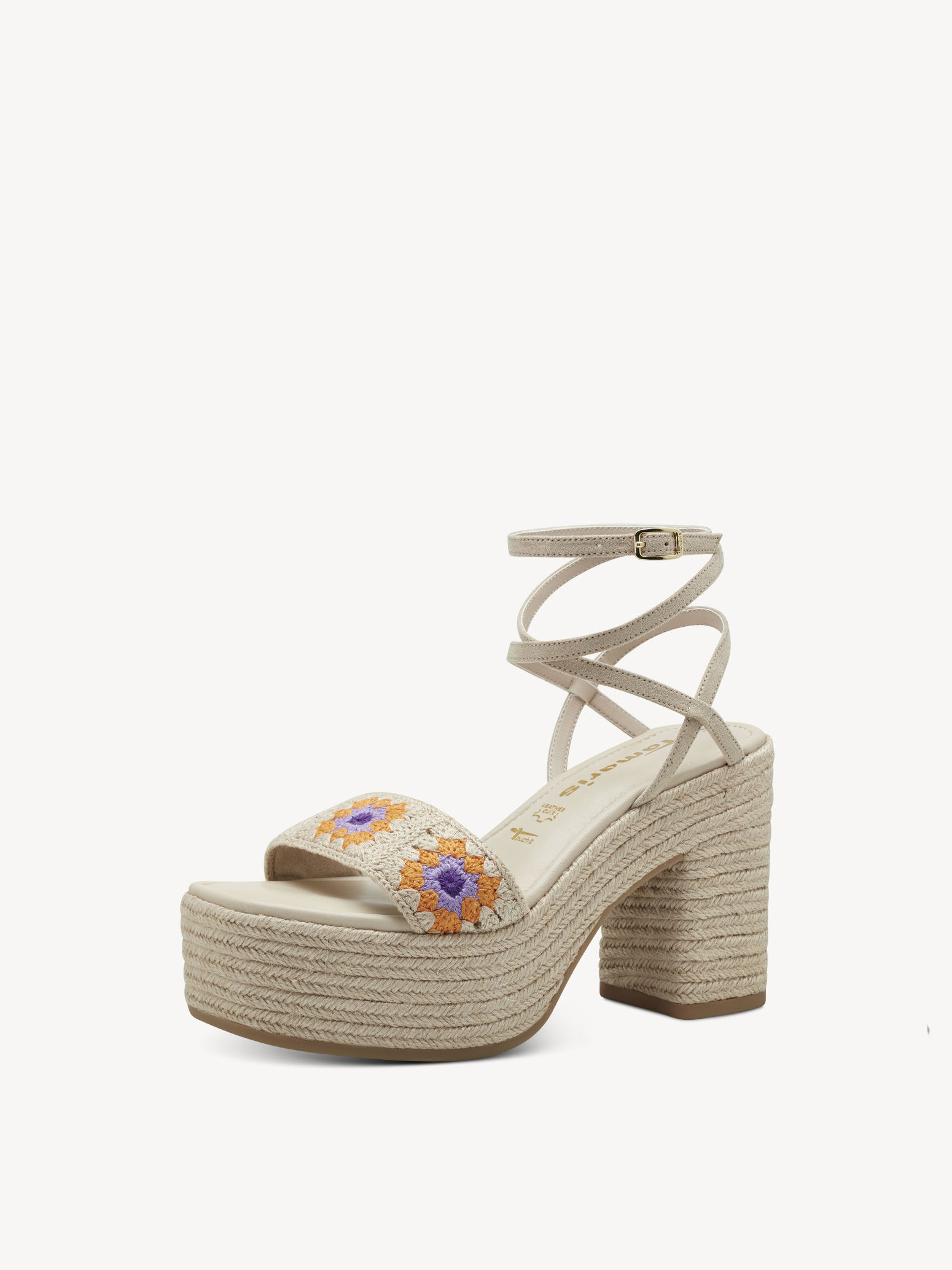 Sandale à talon - beige