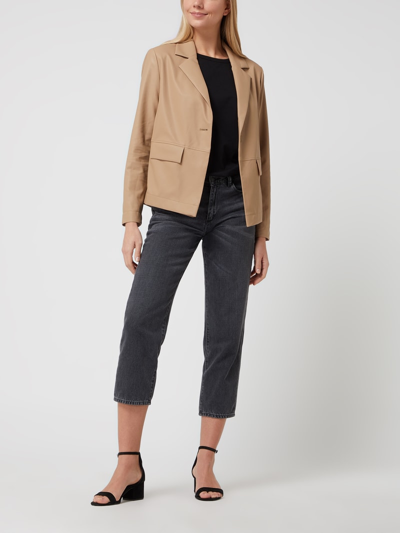 Blazer in Leder-Optik  in camel