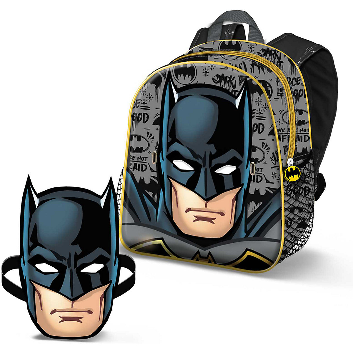 3D-Kinderrucksack Batman, inkl. Maske
