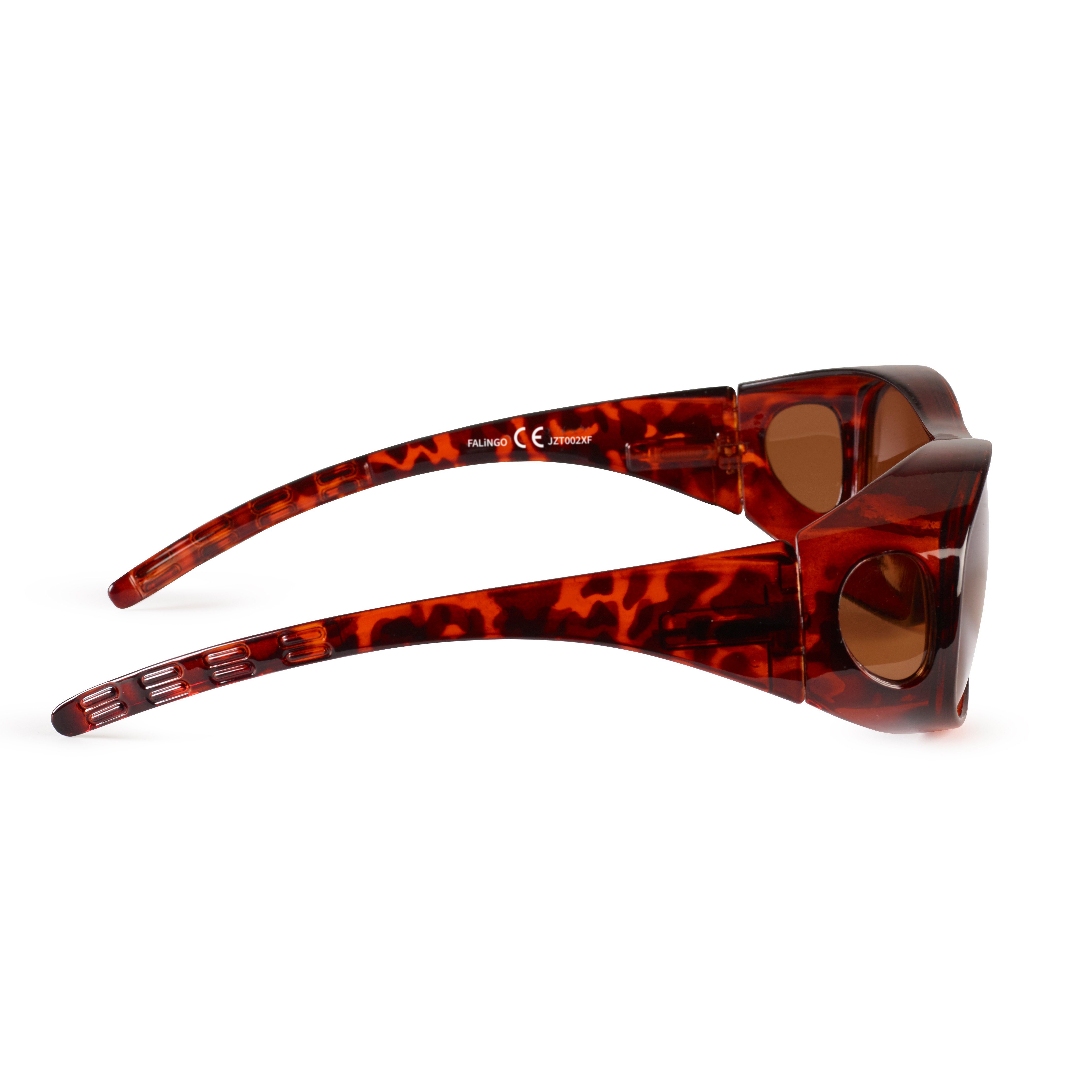 FALINGO Sonnenbrille Sonnenüberbrille Überzieh Sonnenbrille Überbrille Überziehbrille FLEXI EDITION polarisiert UV 400