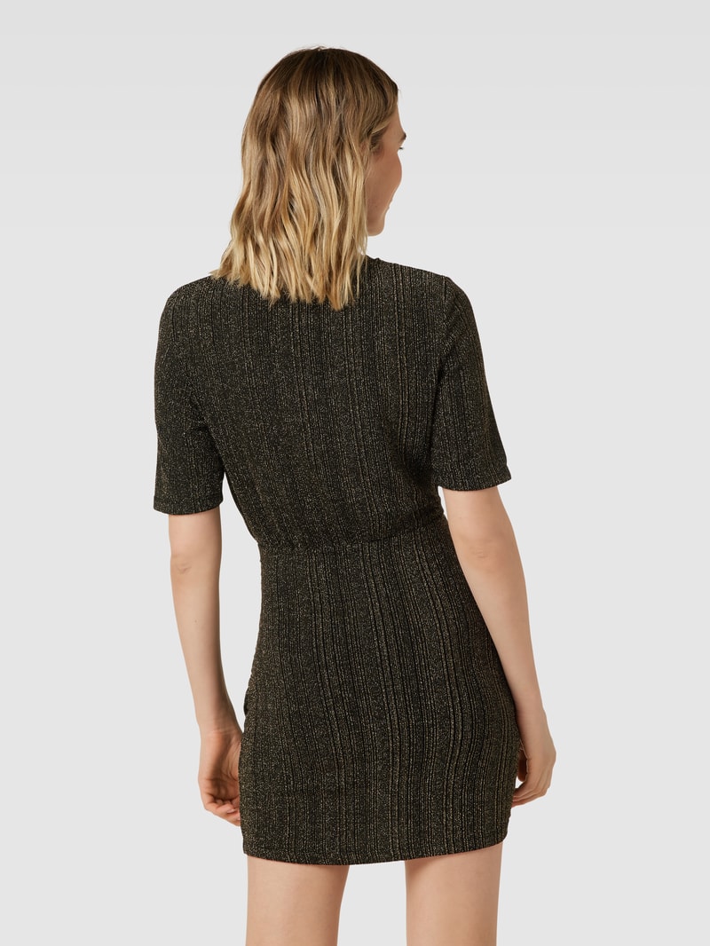 Minikleid in Wickel-Optik Modell 'XLURIN' in metallic schwarz