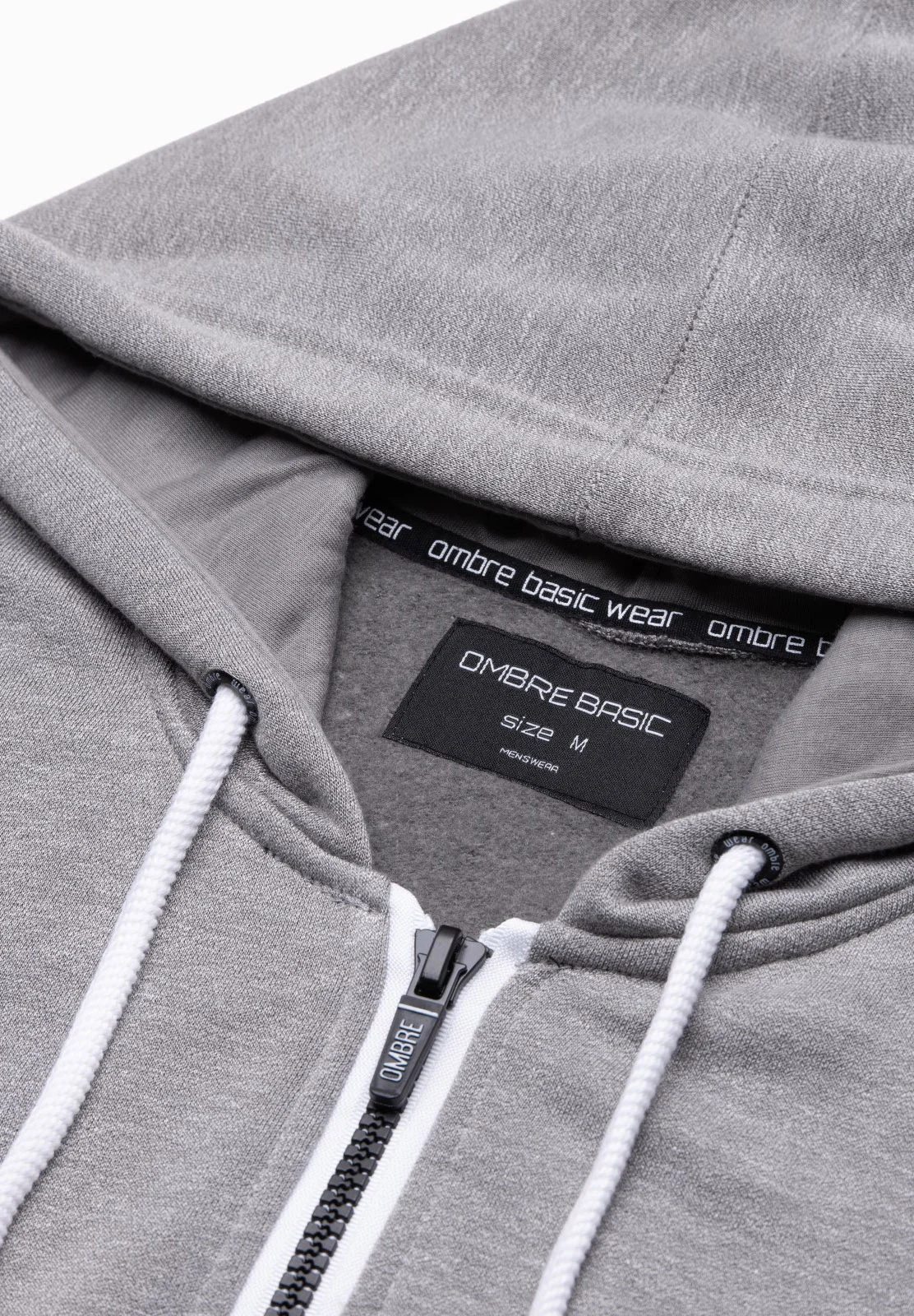 Sudadera con capucha y cremallera ombré