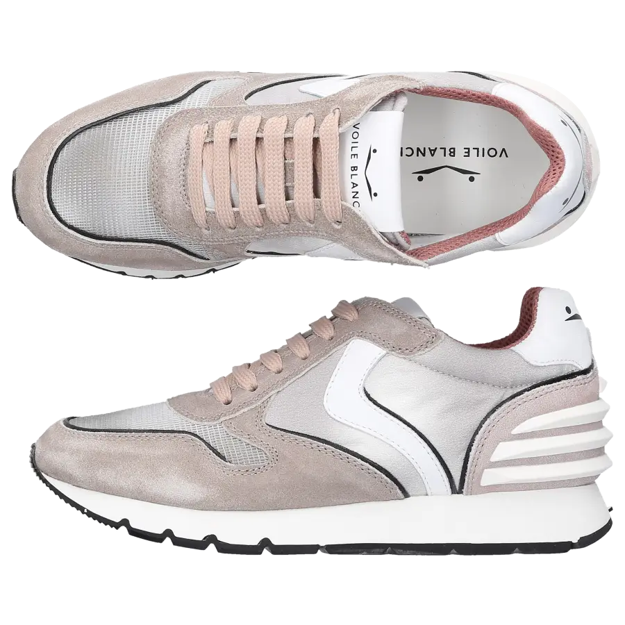 VOILE BLANCHE - Sneaker low JULIA POWER Veloursleder - grau