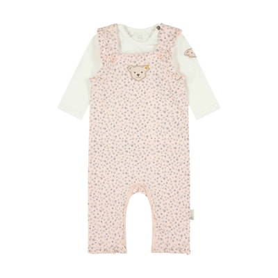 Set Strampler + T-Shirt langarm, rosa für Mädchen
