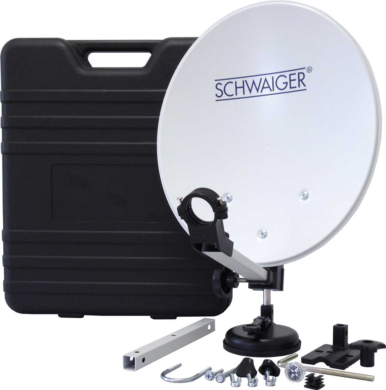 Schwaiger 35 cm camping SAT anlage im Koffer