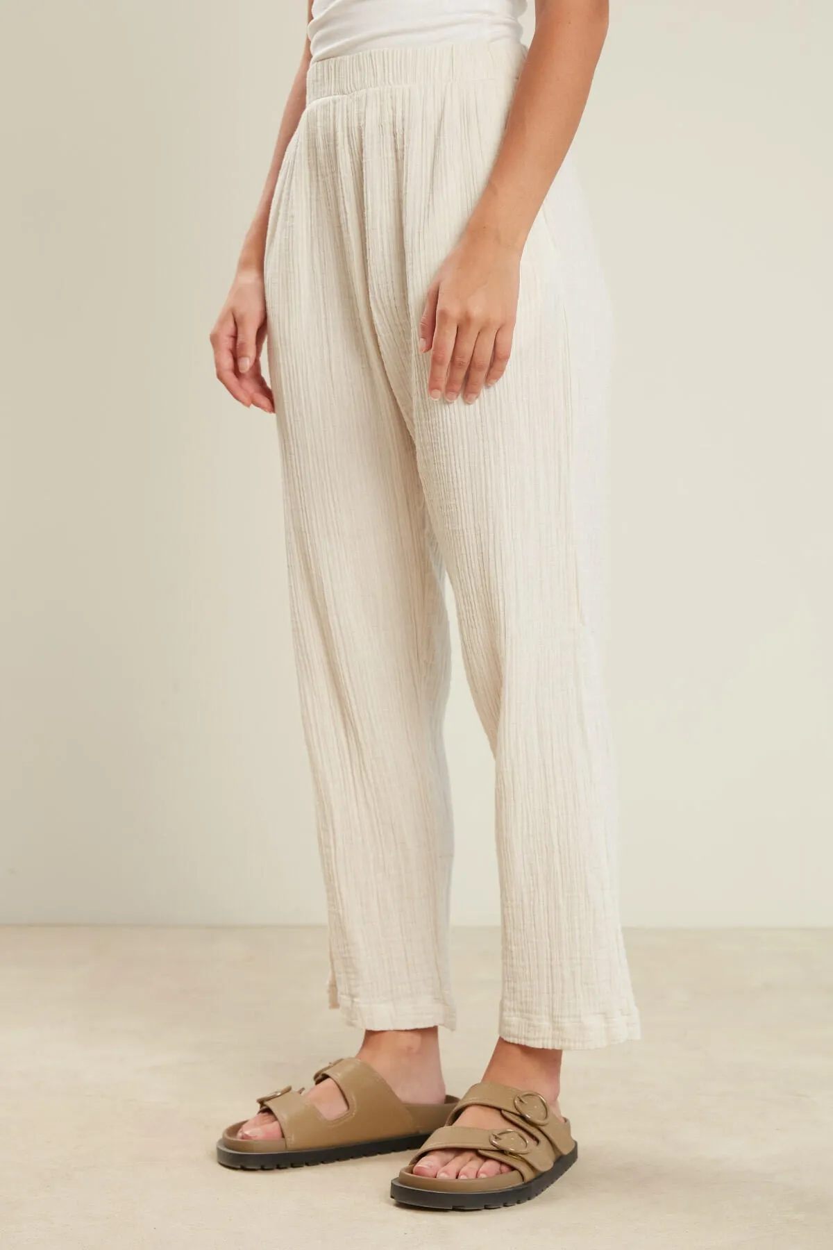 Manuka  MUSLIN-HOSE ECRU