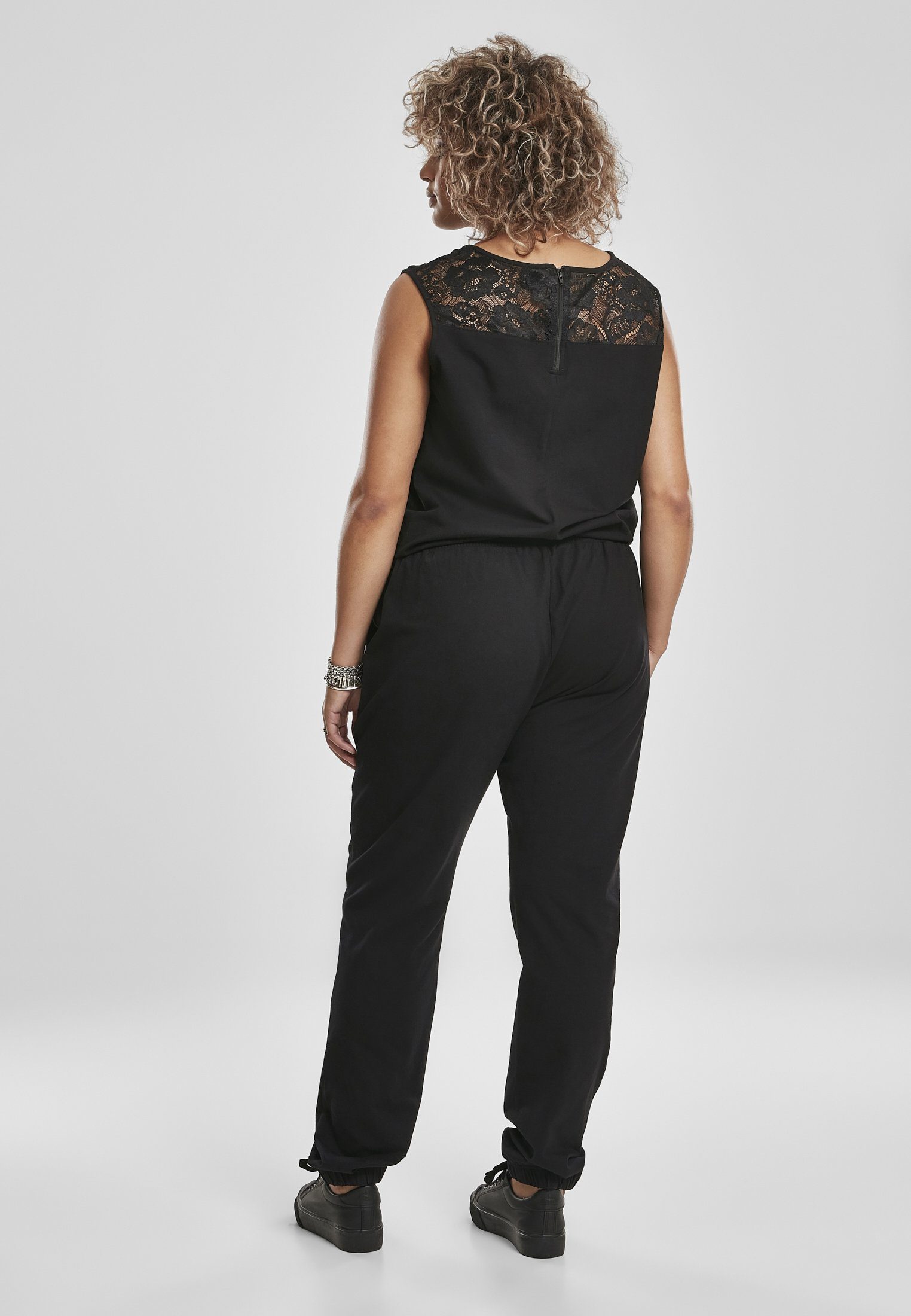 URBAN CLASSICS Jumpsuit Damen Ladies Lace Block Jumpsuit (1-tlg)