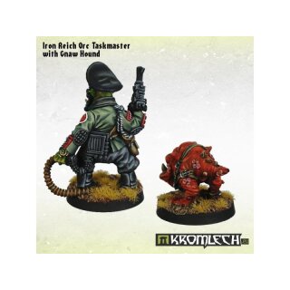 Iron Reich Orc Taskmaster with Gnaw Hound (2)