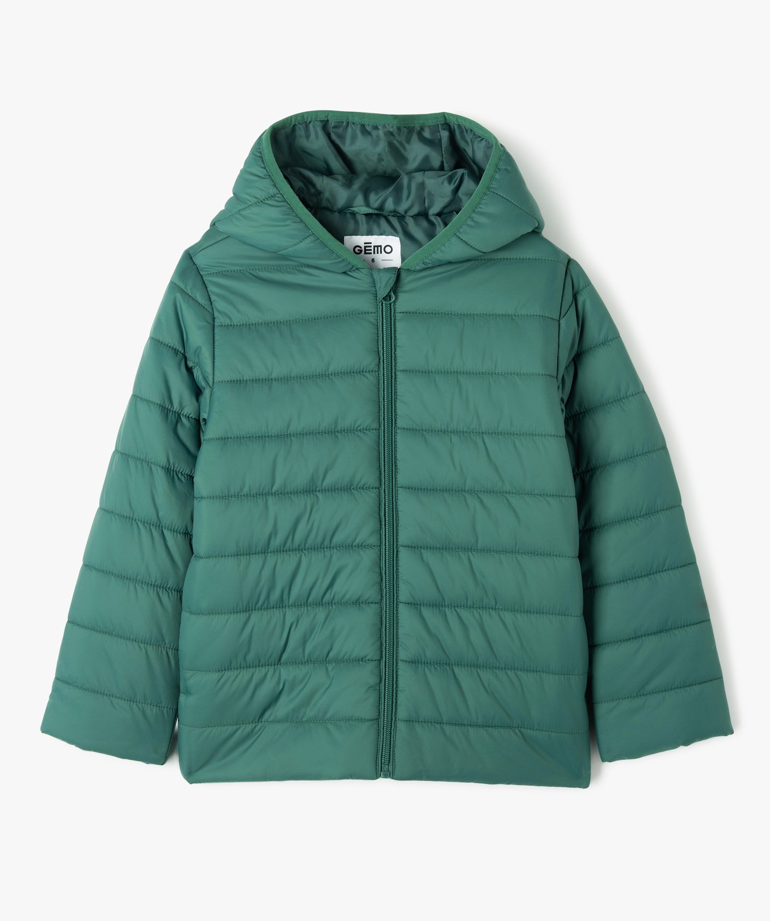 Blouson matelassé à capuche Garçon vert | GEMO
