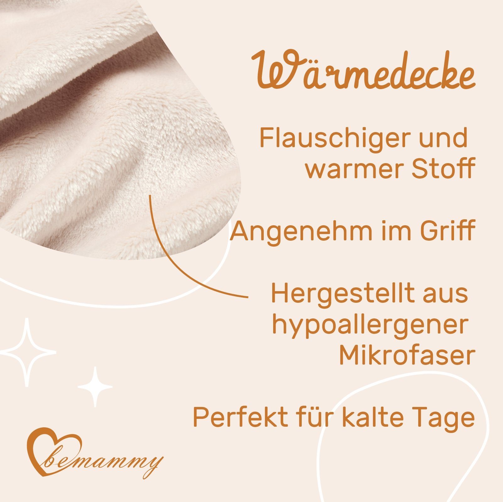 Wohndecke Warme Kuscheldecke Babydecke Blanket Baby Geschenk BE20-168, Be Mammy