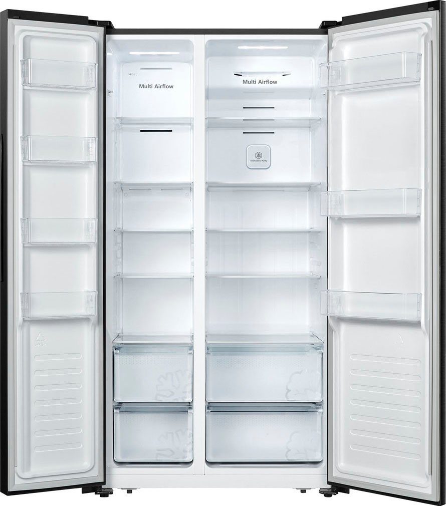 Hisense Side-by-Side RS677N4AFC, 178,6 cm hoch, 91 cm breit