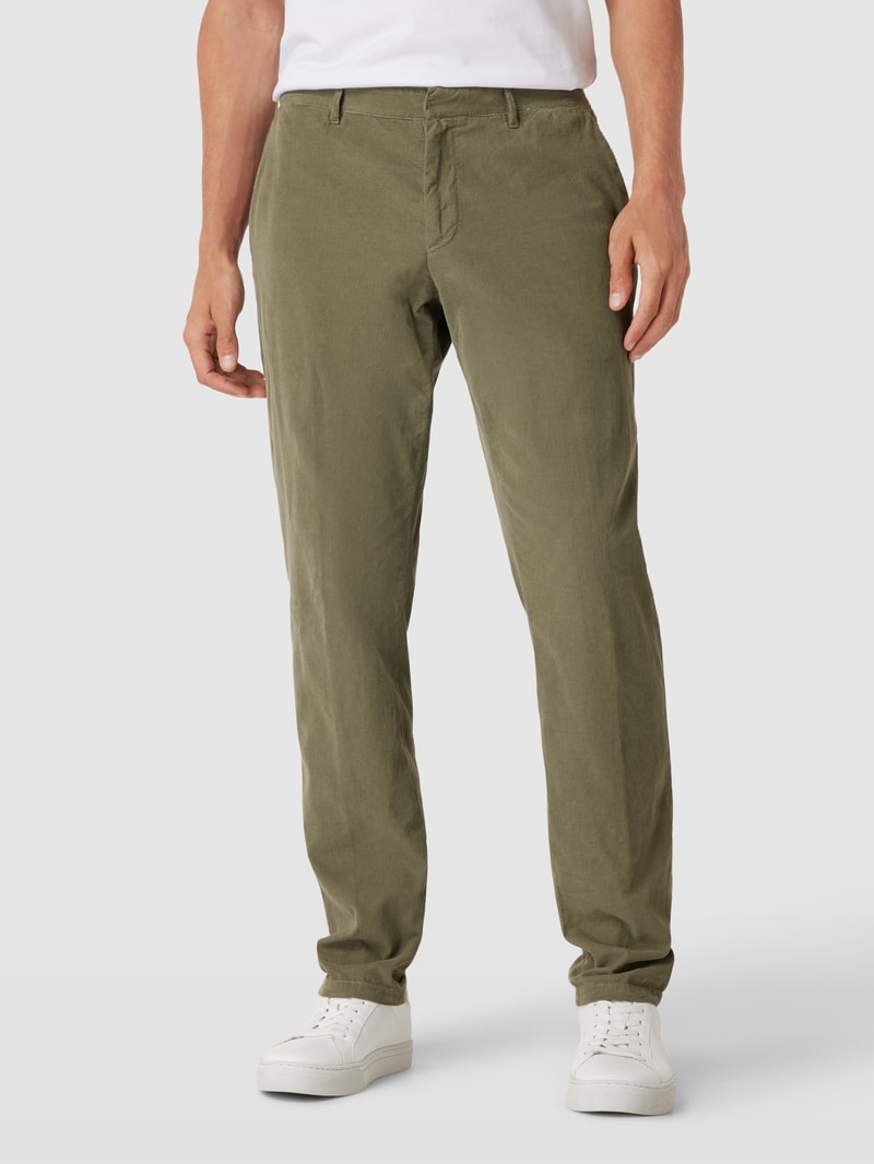 Slim Fit Anzug aus Cord in khaki