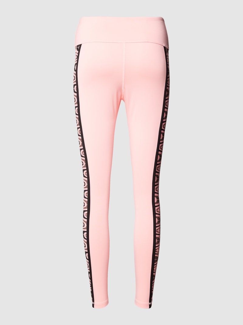 Leggings mit Label-Details in hellrosa