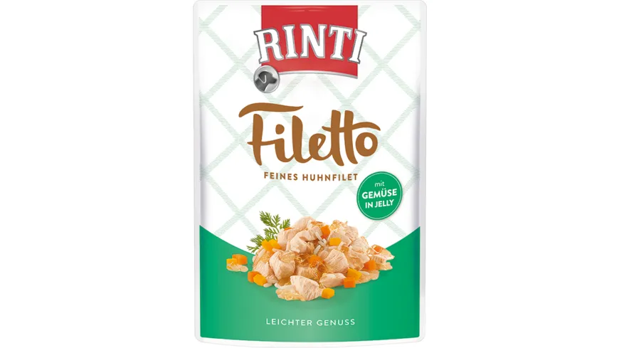 RINTI Hundenassfutter Filetto Huhnfilet mit Gemüse in Jelly 100 g