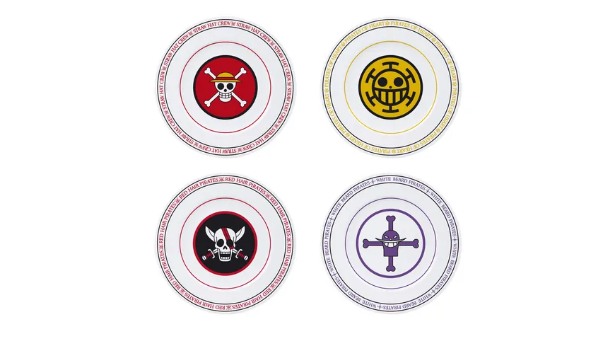 ONE PIECE 4er Teller Set Emblems