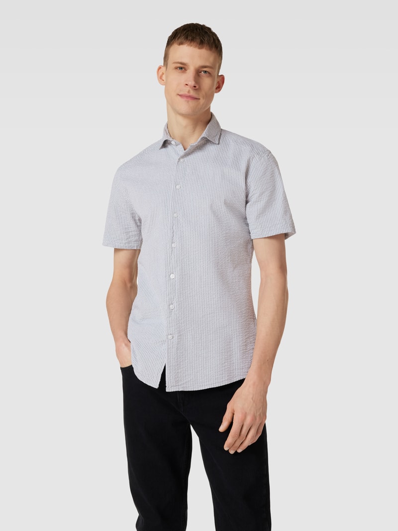 Slim Fit Freizeithemd mit Streifenmuster in mint