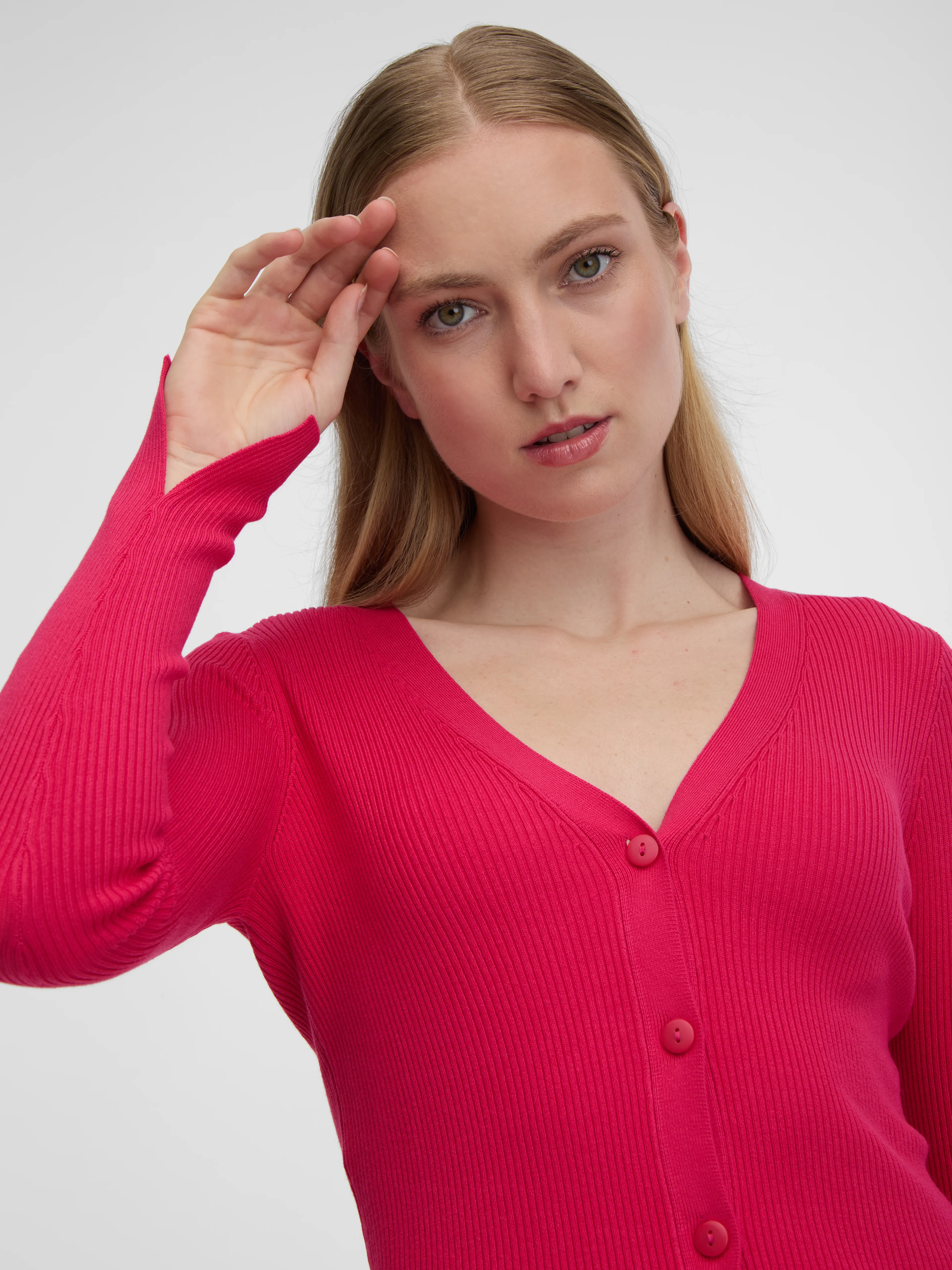 Dunkelrosa Damen-Strickjacke ORSAY