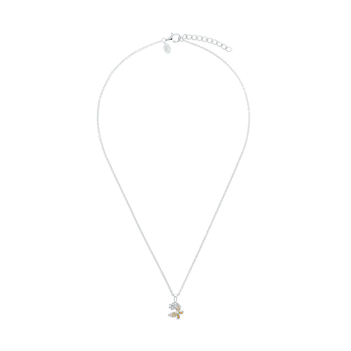 Kette mit Anhänger für Mädchen, 925 Sterling Silber, Zirkonia synth. | Schmetterling Halsketten für Mädchen