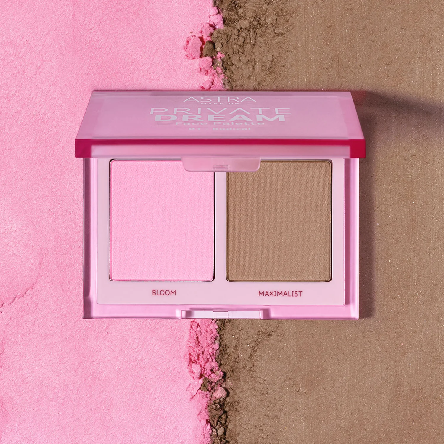 Paletă facială PRIVATE DREAM - Paletă facială, blush compact, bronzer, contur facial