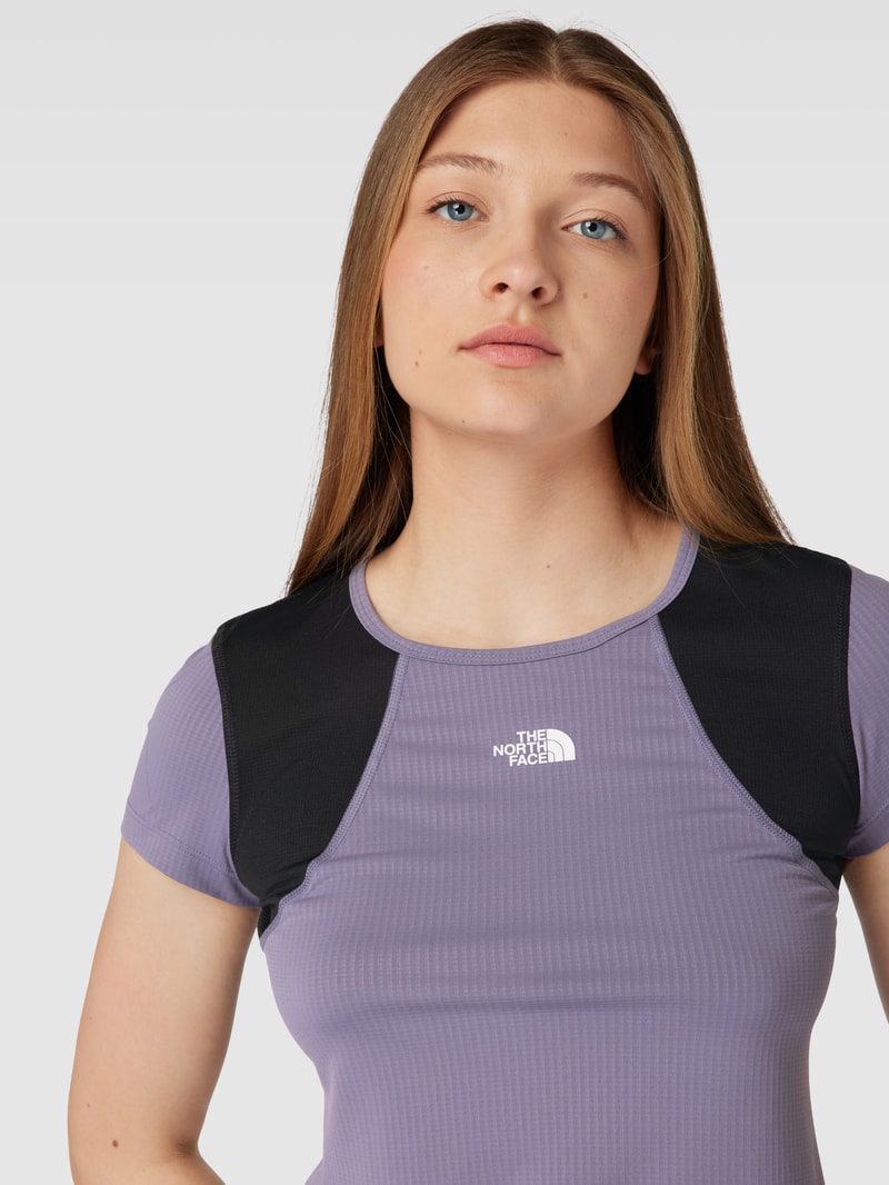 T-Shirt mit Label-Print Modell 'LIGHTBRIGHT' in schwarz