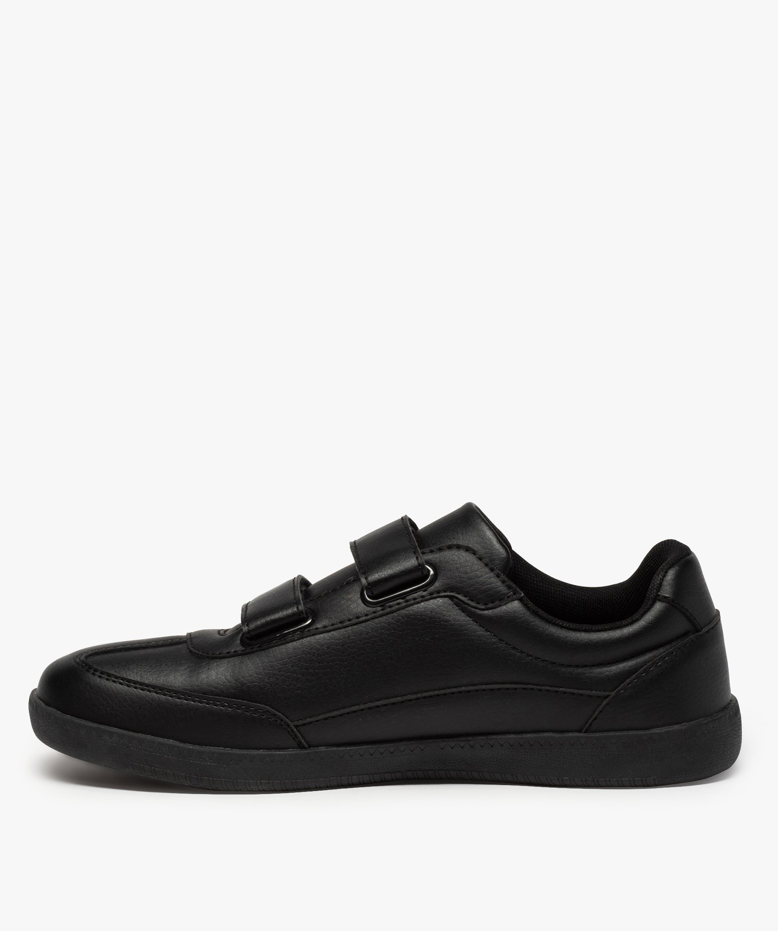 Baskets homme unies fermeture double scratch noir | GEMO
