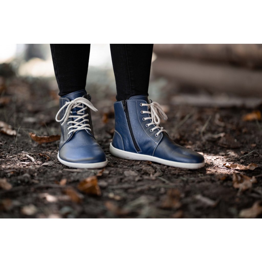 Be Lenka Nord Navy Winterbarfußschuhe