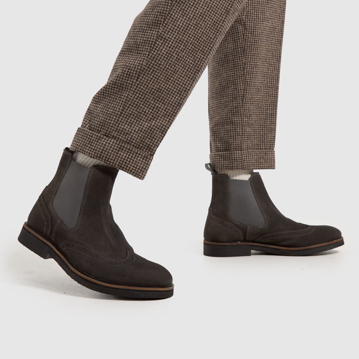 Schuh Doyle velúr brogue csizma szürke színben