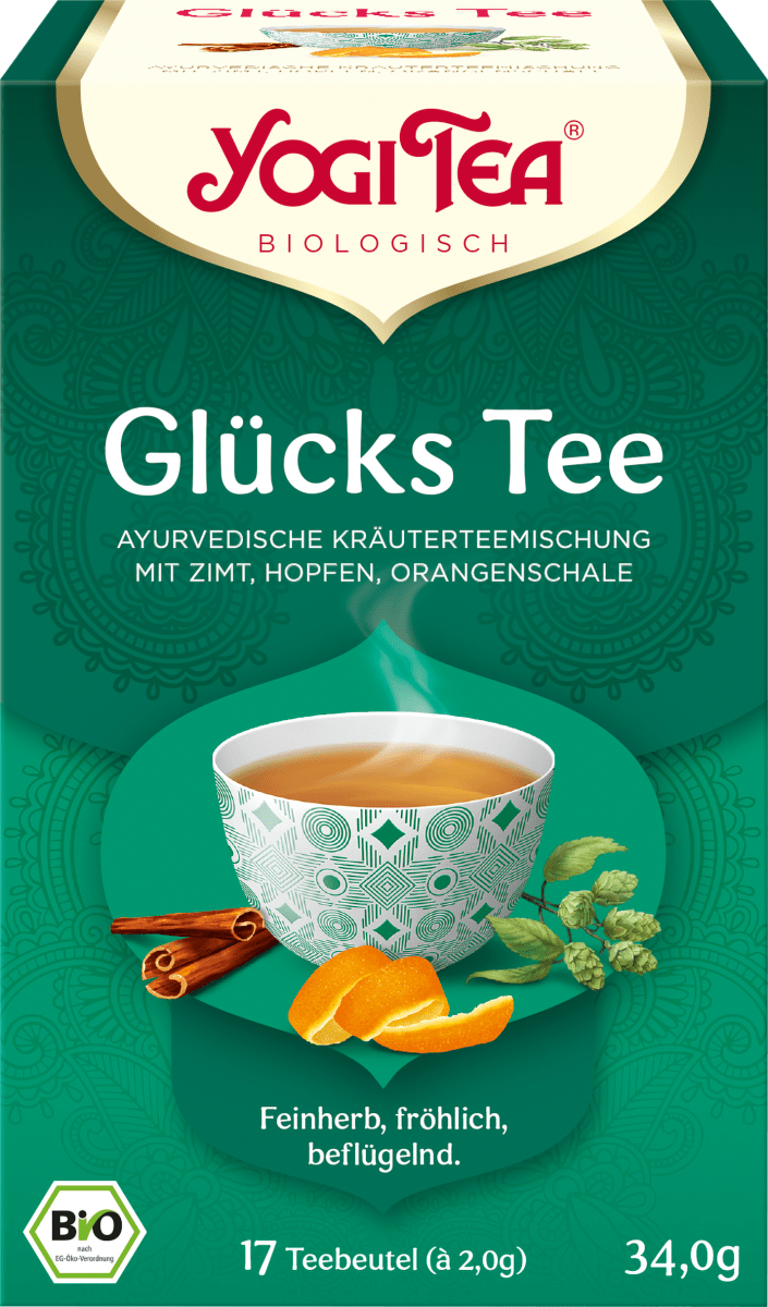 Kräutertee \Glückstee\ mit Zimt, Hopfen, Orangenschale (17 Beutel), 34 g
